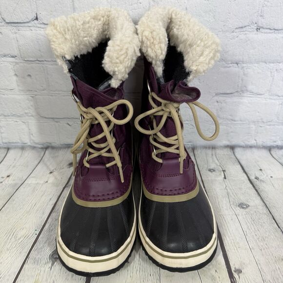 Sorel Carnival Snow Boots Women Size 6 Purple Winter Waterproof Insulated Shoes - Picture 9 of 15